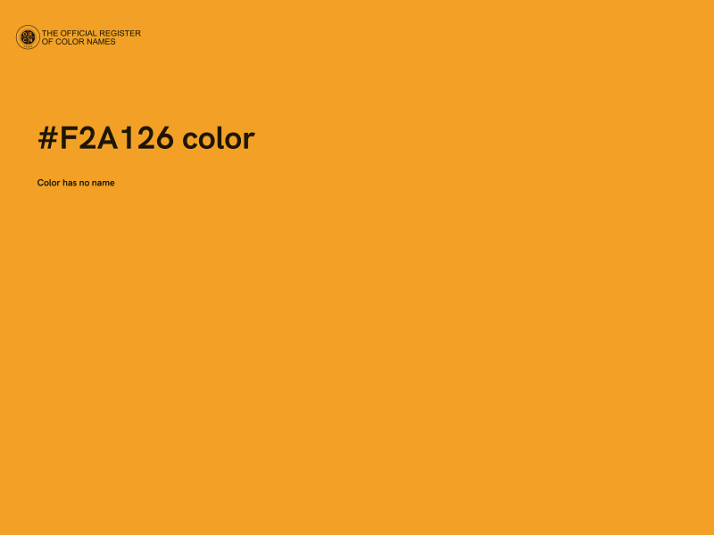 #F2A126 color image