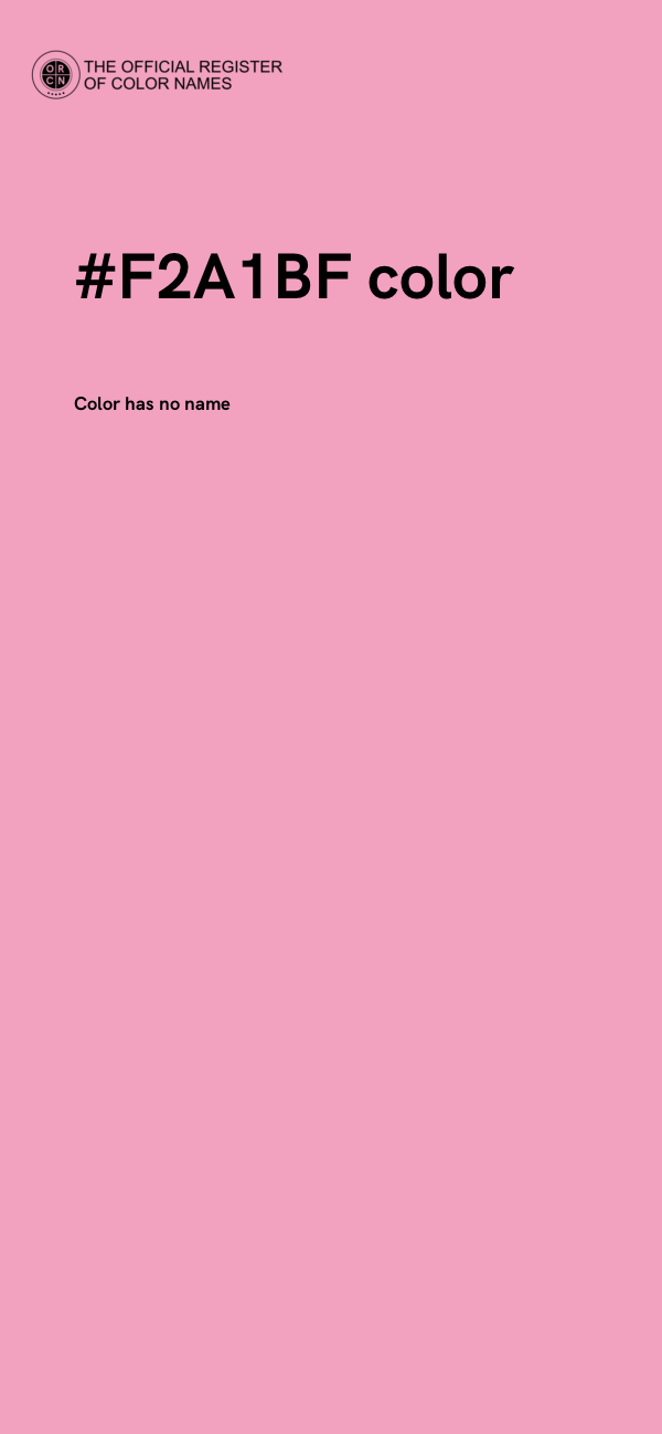 #F2A1BF color image