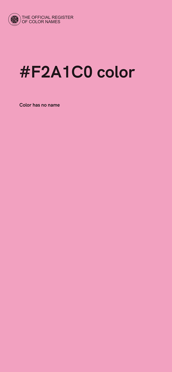 #F2A1C0 color image