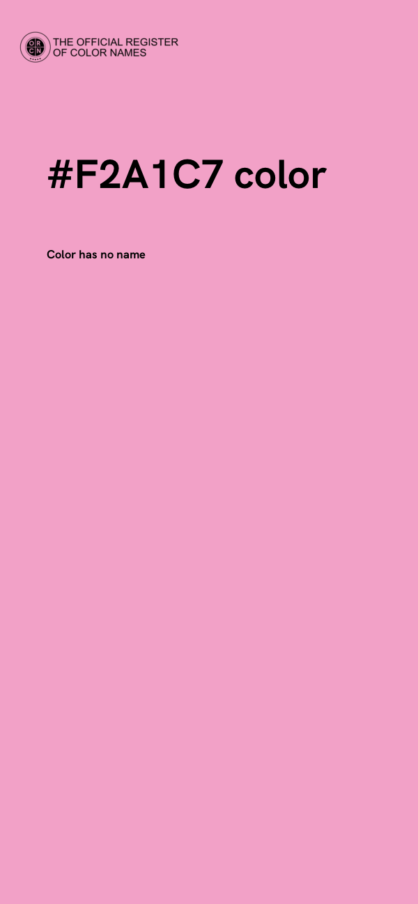 #F2A1C7 color image