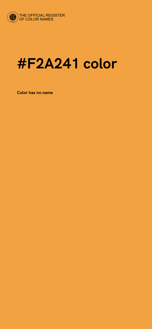 #F2A241 color image
