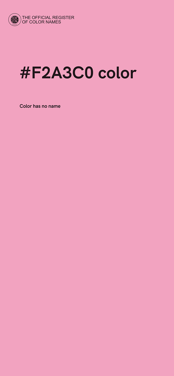 #F2A3C0 color image