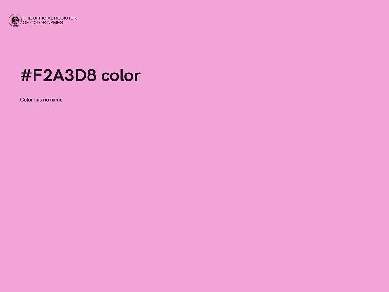 #F2A3D8 color image