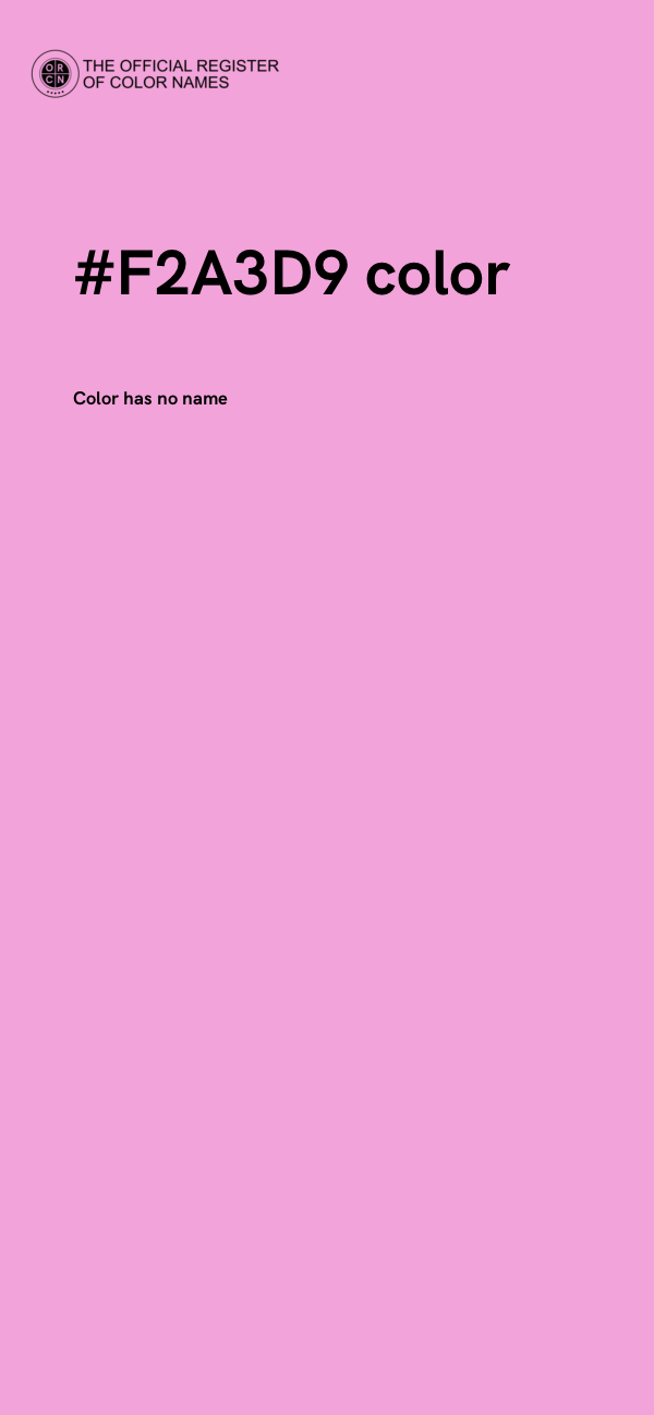 #F2A3D9 color image
