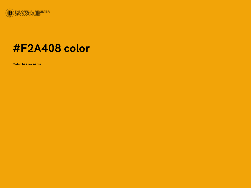 #F2A408 color image