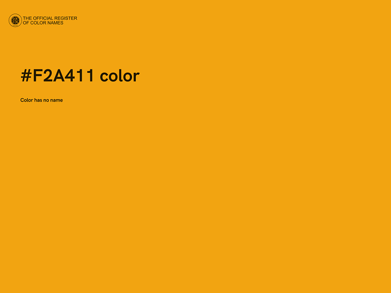 #F2A411 color image