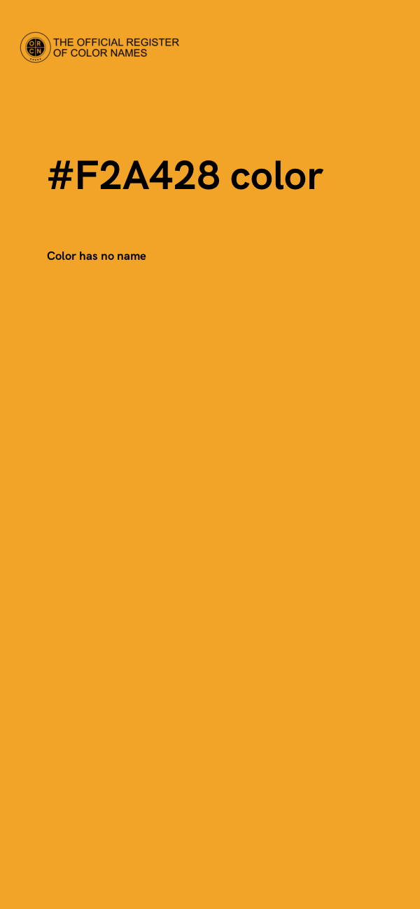 #F2A428 color image