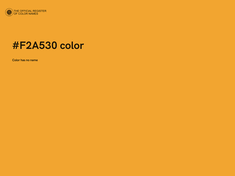 #F2A530 color image