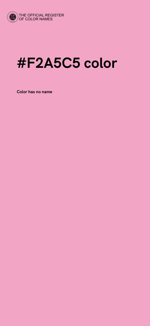 #F2A5C5 color image