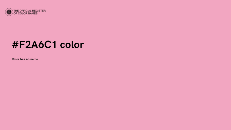 #F2A6C1 color image