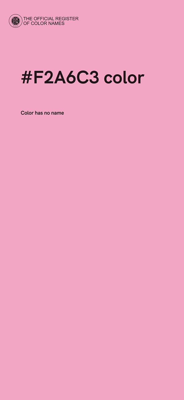 #F2A6C3 color image