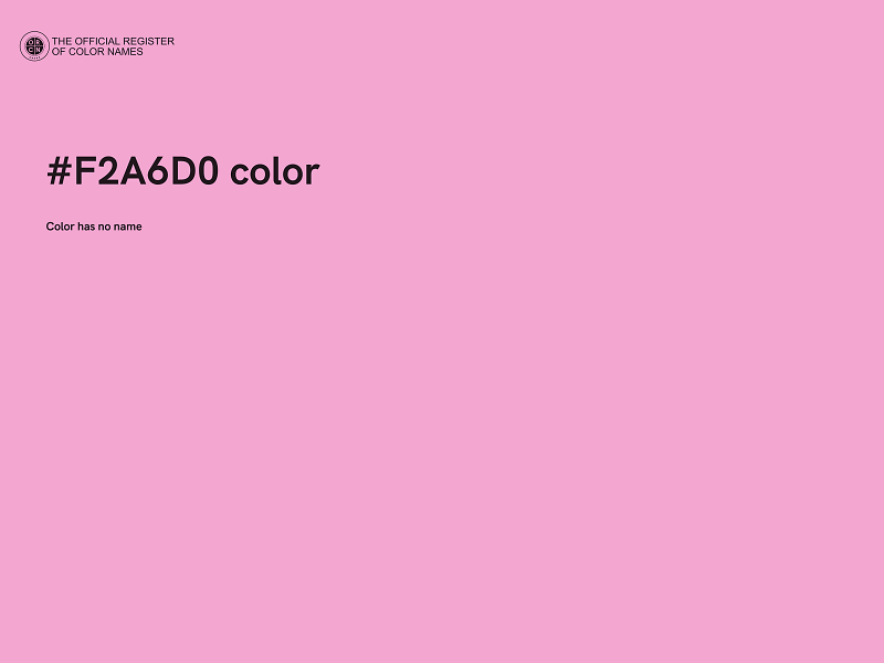 #F2A6D0 color image