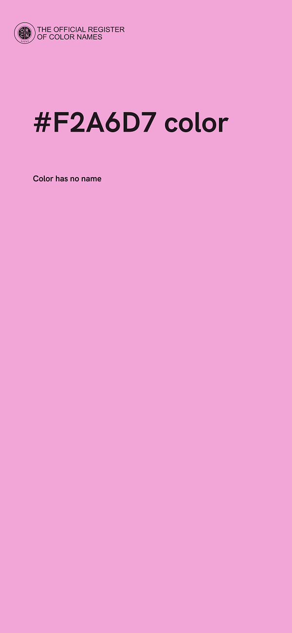 #F2A6D7 color image