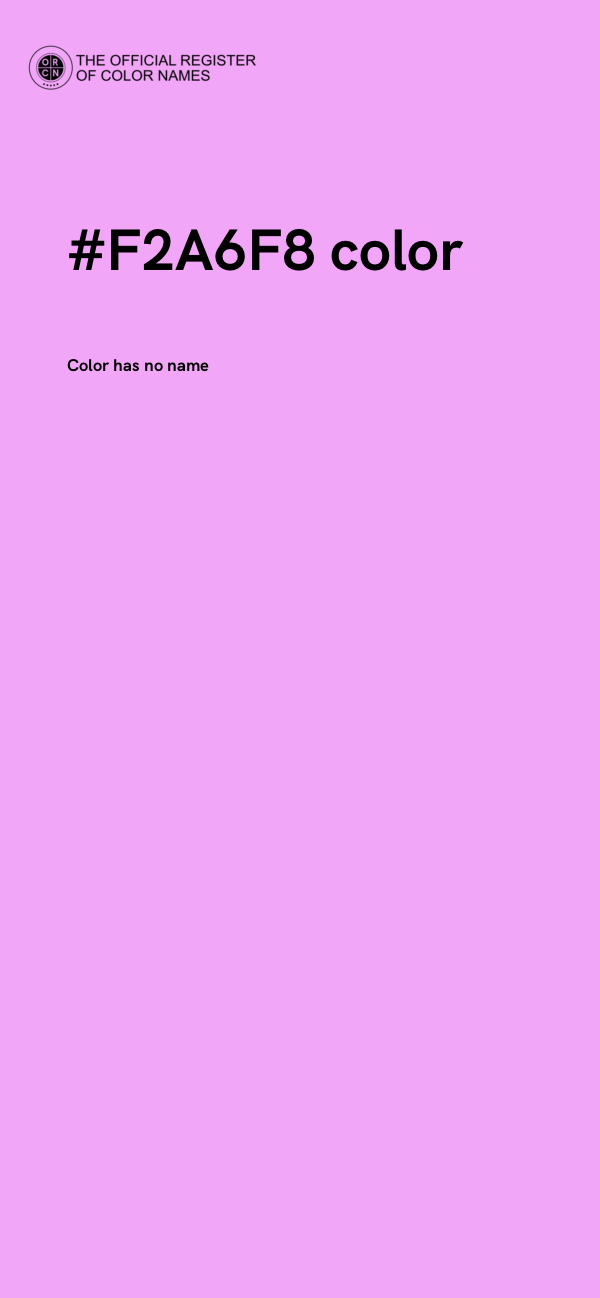 #F2A6F8 color image
