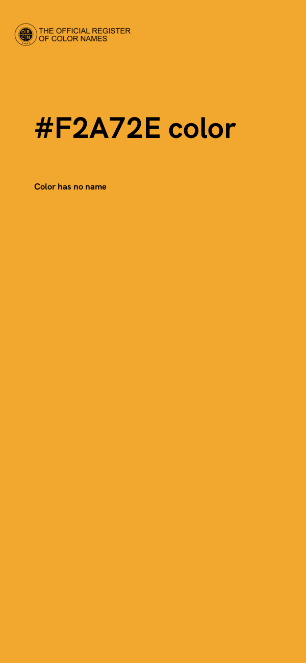 #F2A72E color image