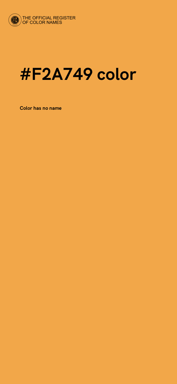 #F2A749 color image