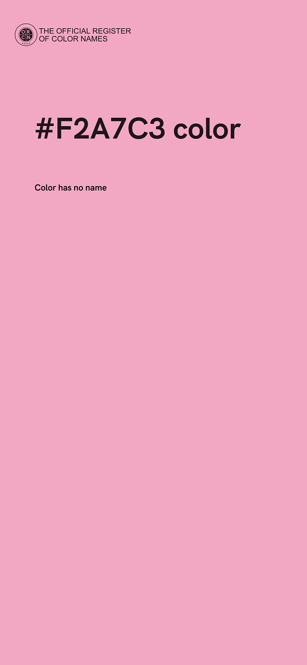 #F2A7C3 color image