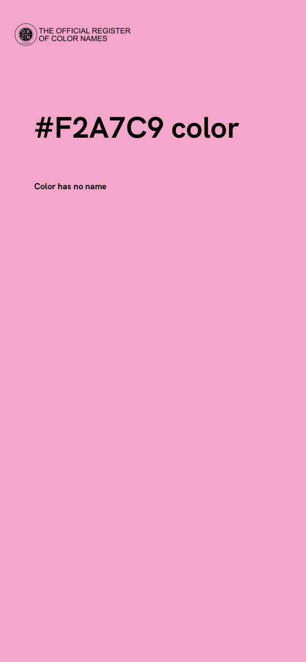 #F2A7C9 color image