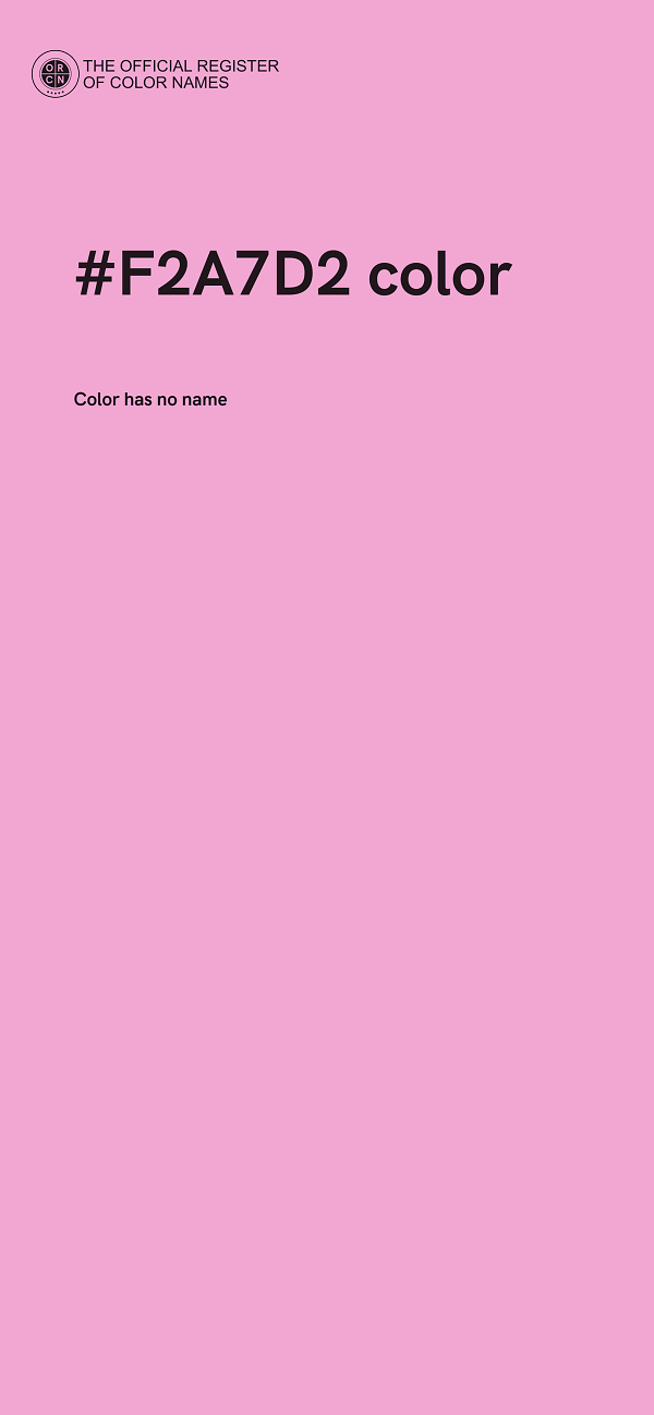 #F2A7D2 color image