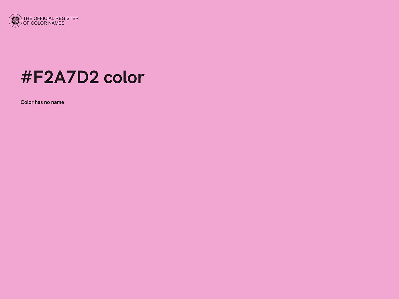 #F2A7D2 color image