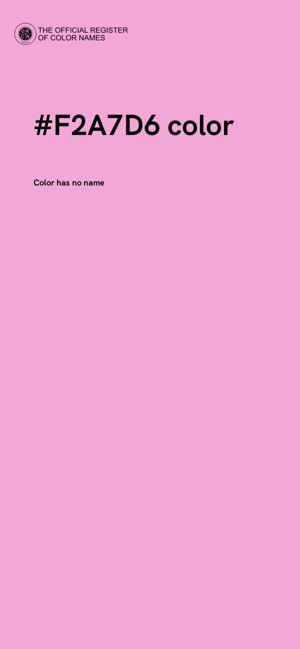 #F2A7D6 color image