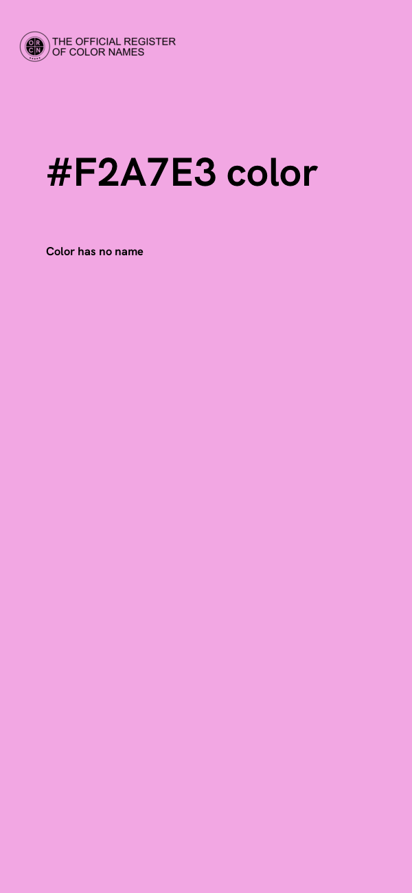 #F2A7E3 color image