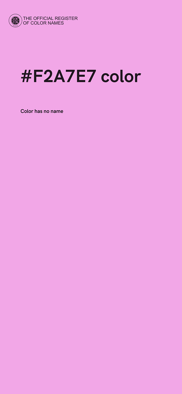#F2A7E7 color image