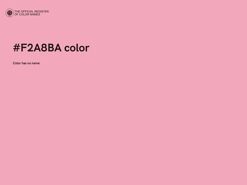 #F2A8BA color image