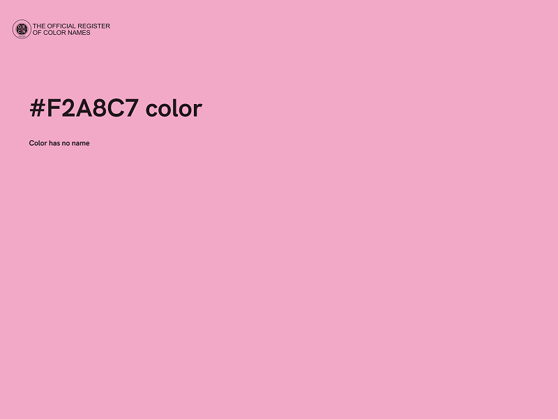 #F2A8C7 color image