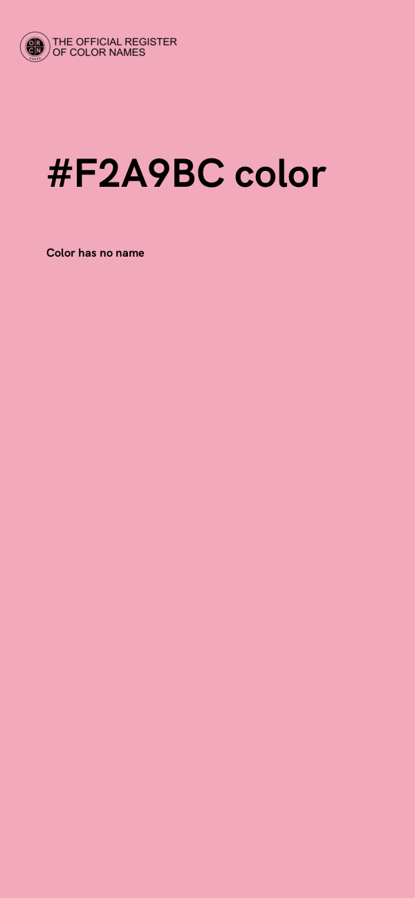 #F2A9BC color image