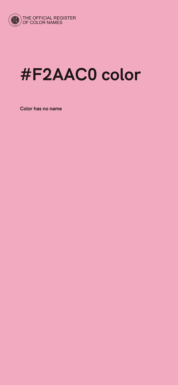#F2AAC0 color image