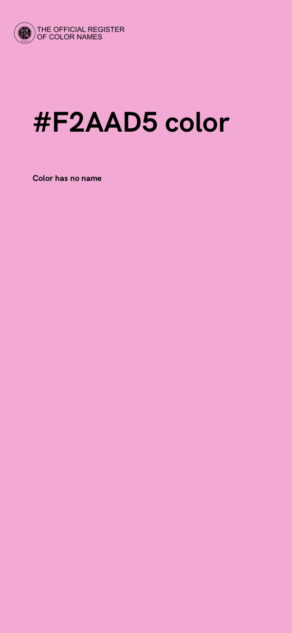 #F2AAD5 color image