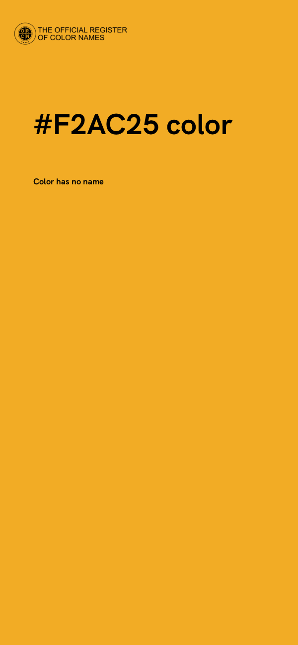 #F2AC25 color image