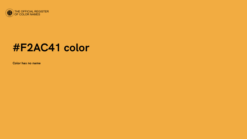 #F2AC41 color image
