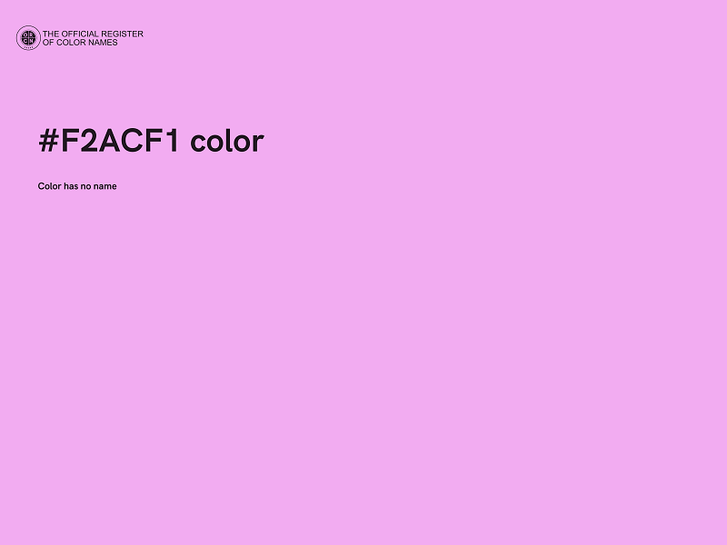 #F2ACF1 color image