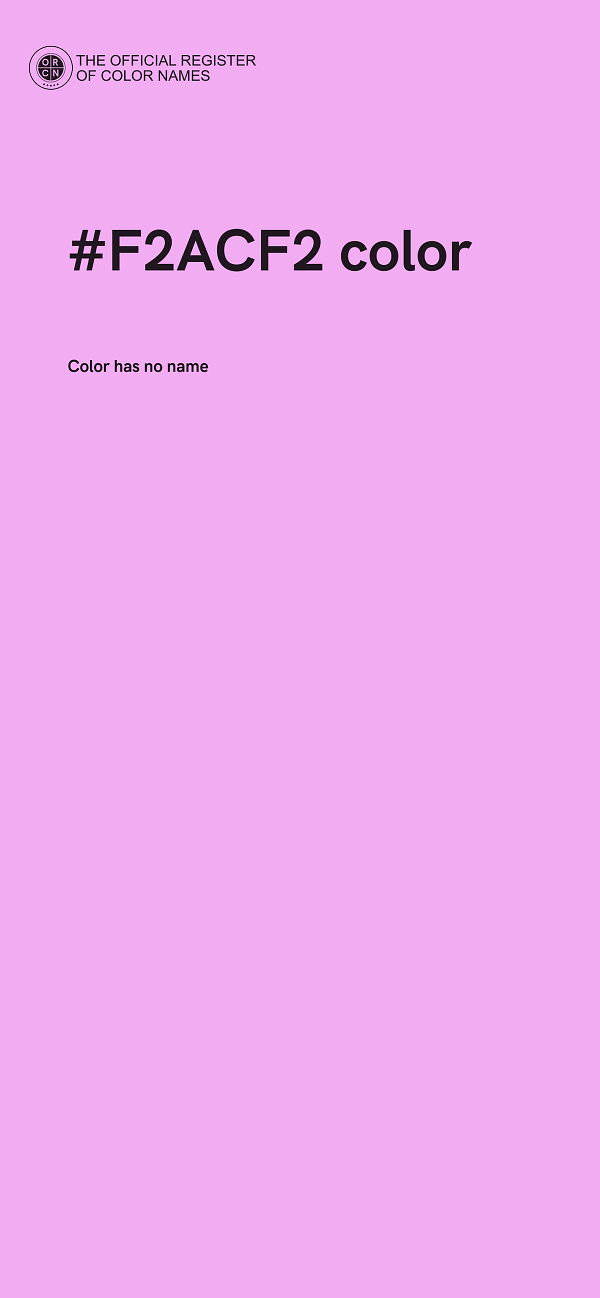 #F2ACF2 color image