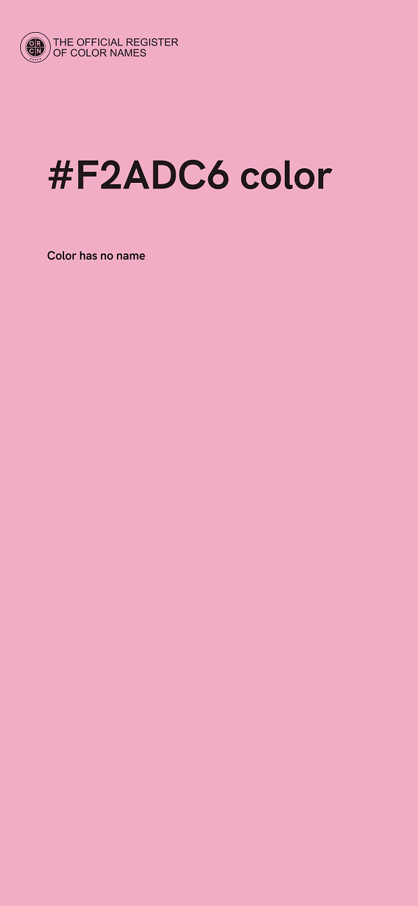 #F2ADC6 color image