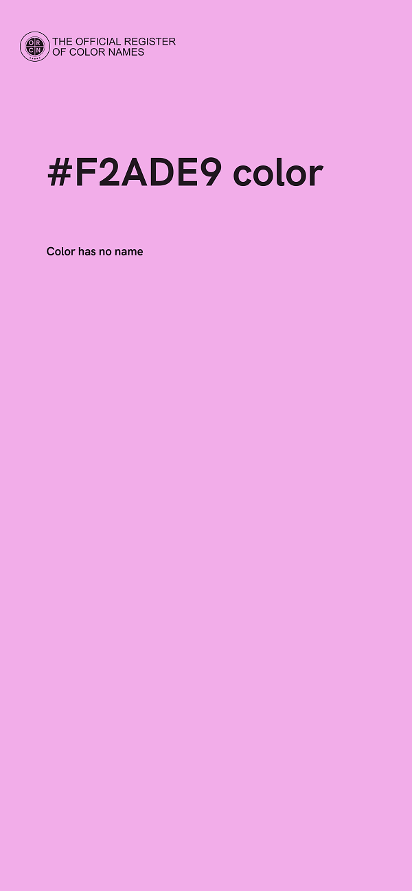 #F2ADE9 color image