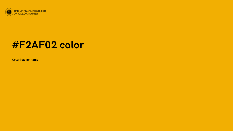 #F2AF02 color image