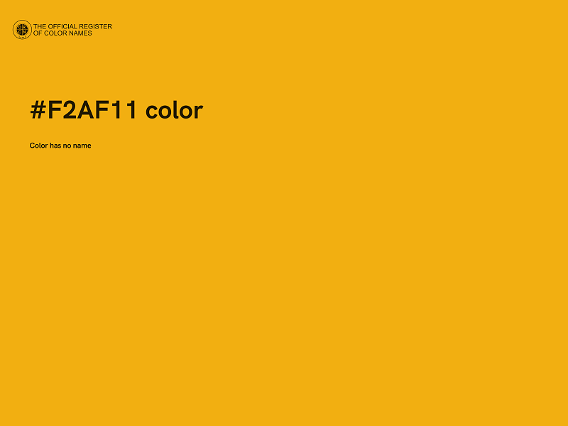 #F2AF11 color image