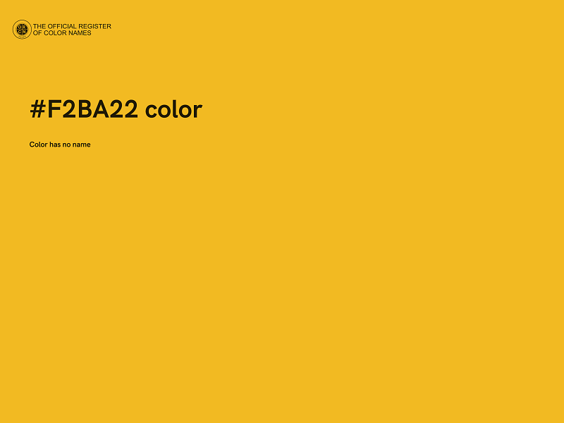 #F2BA22 color image