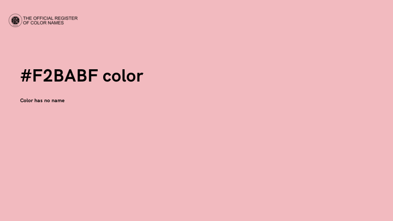 #F2BABF color image