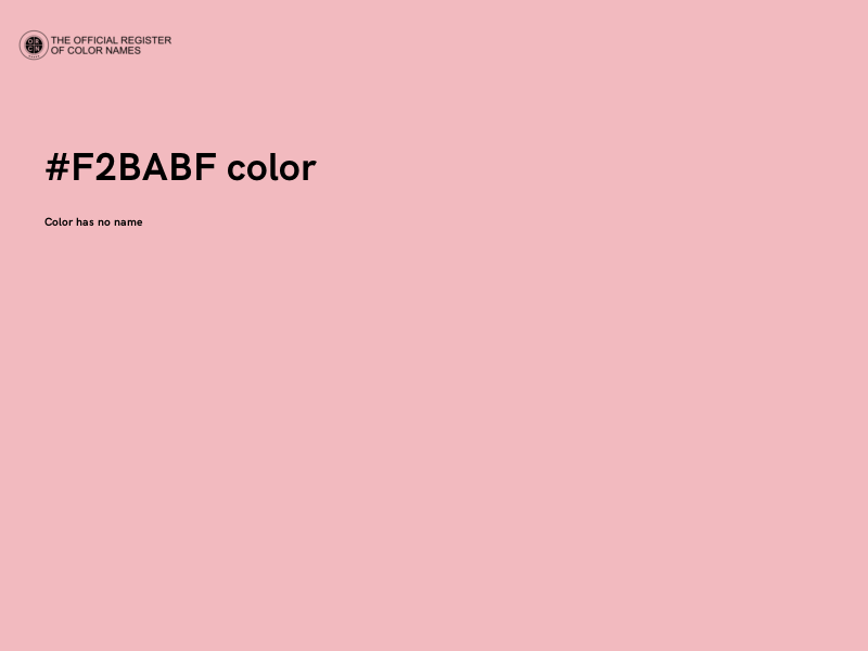 #F2BABF color image