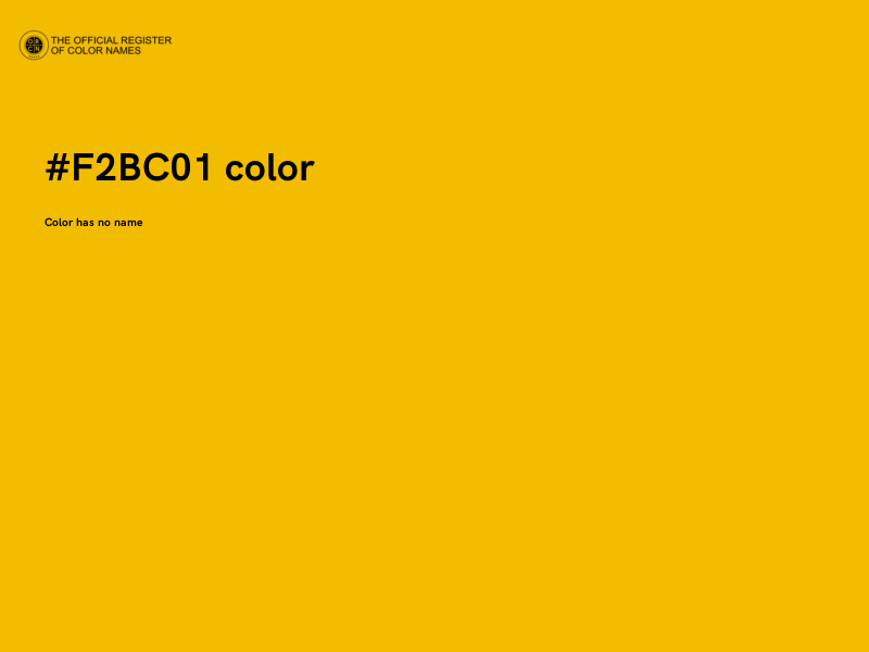 #F2BC01 color image