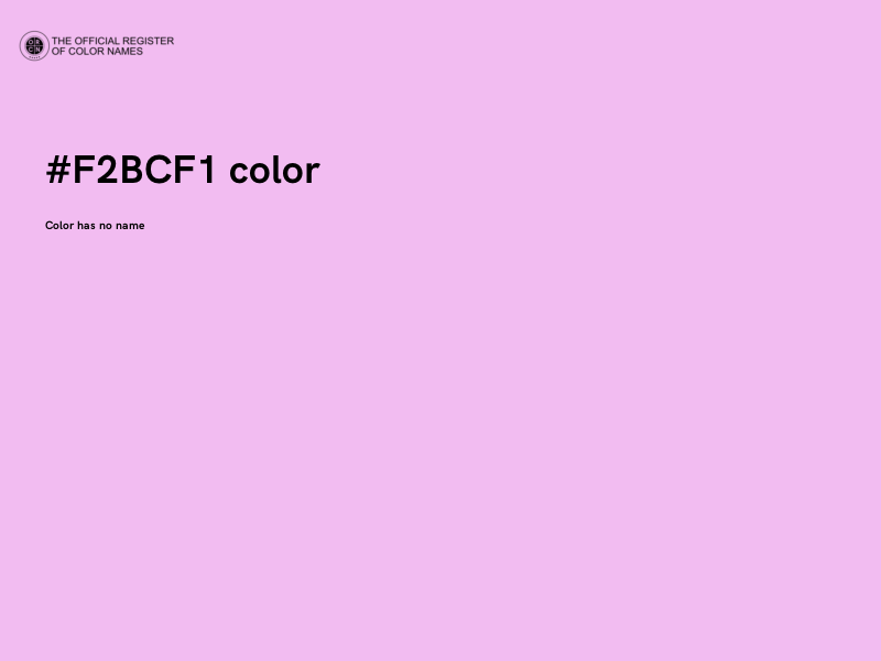 #F2BCF1 color image