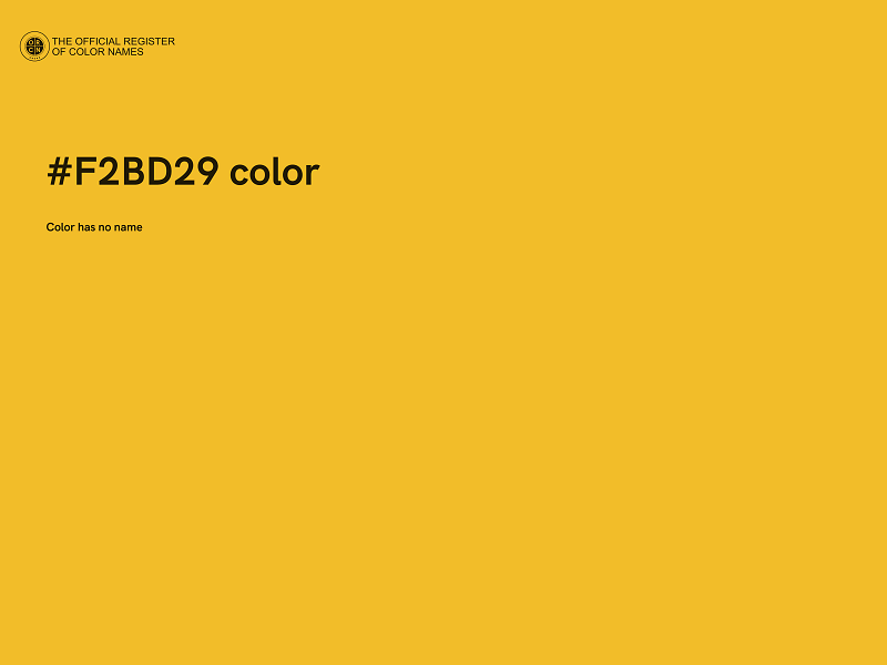 #F2BD29 color image