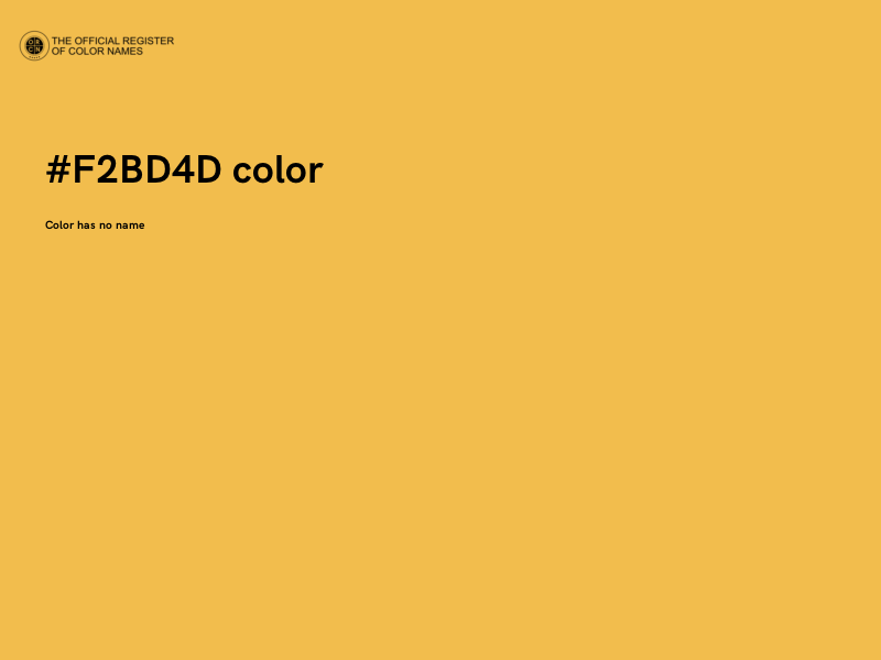 #F2BD4D color image