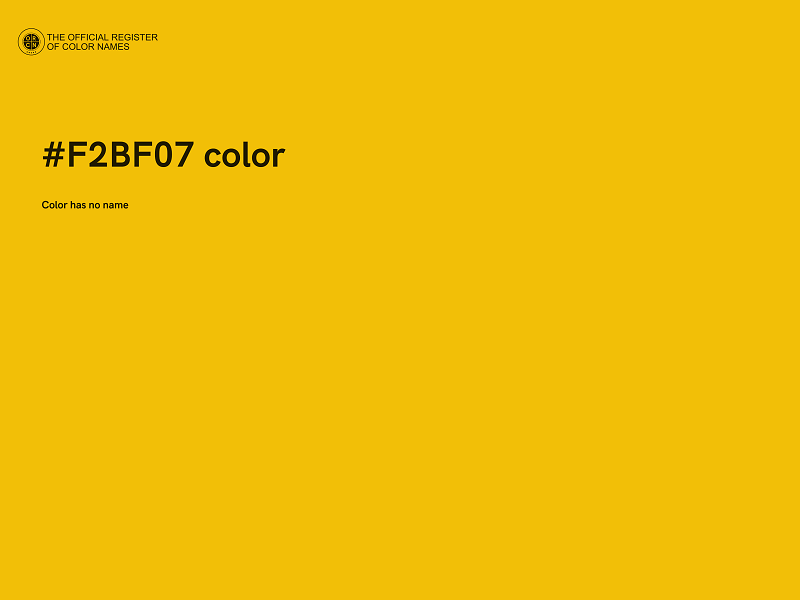 #F2BF07 color image