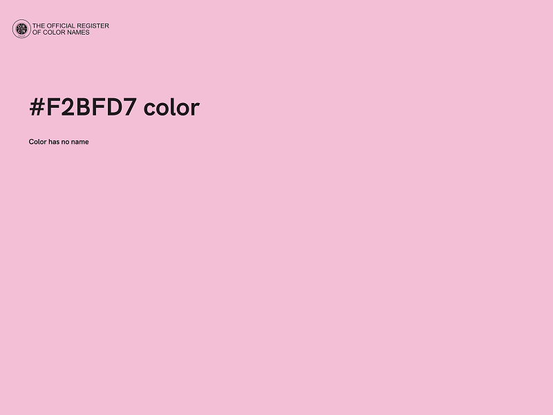 #F2BFD7 color image