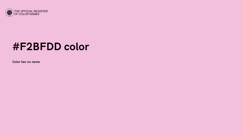 #F2BFDD color image